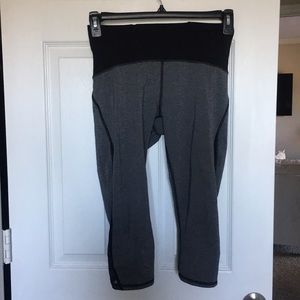 Lululemon Crop Leggings with Mesh detail